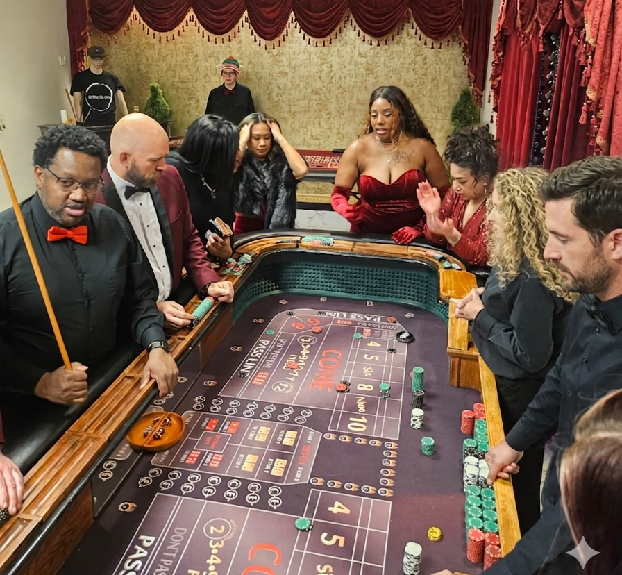 Vegas Theme Weddings with Table Rentals